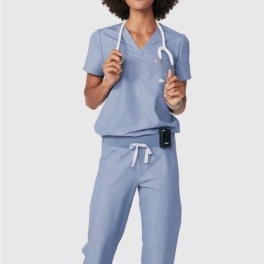 Figs scrub large caterina heathered indigo.